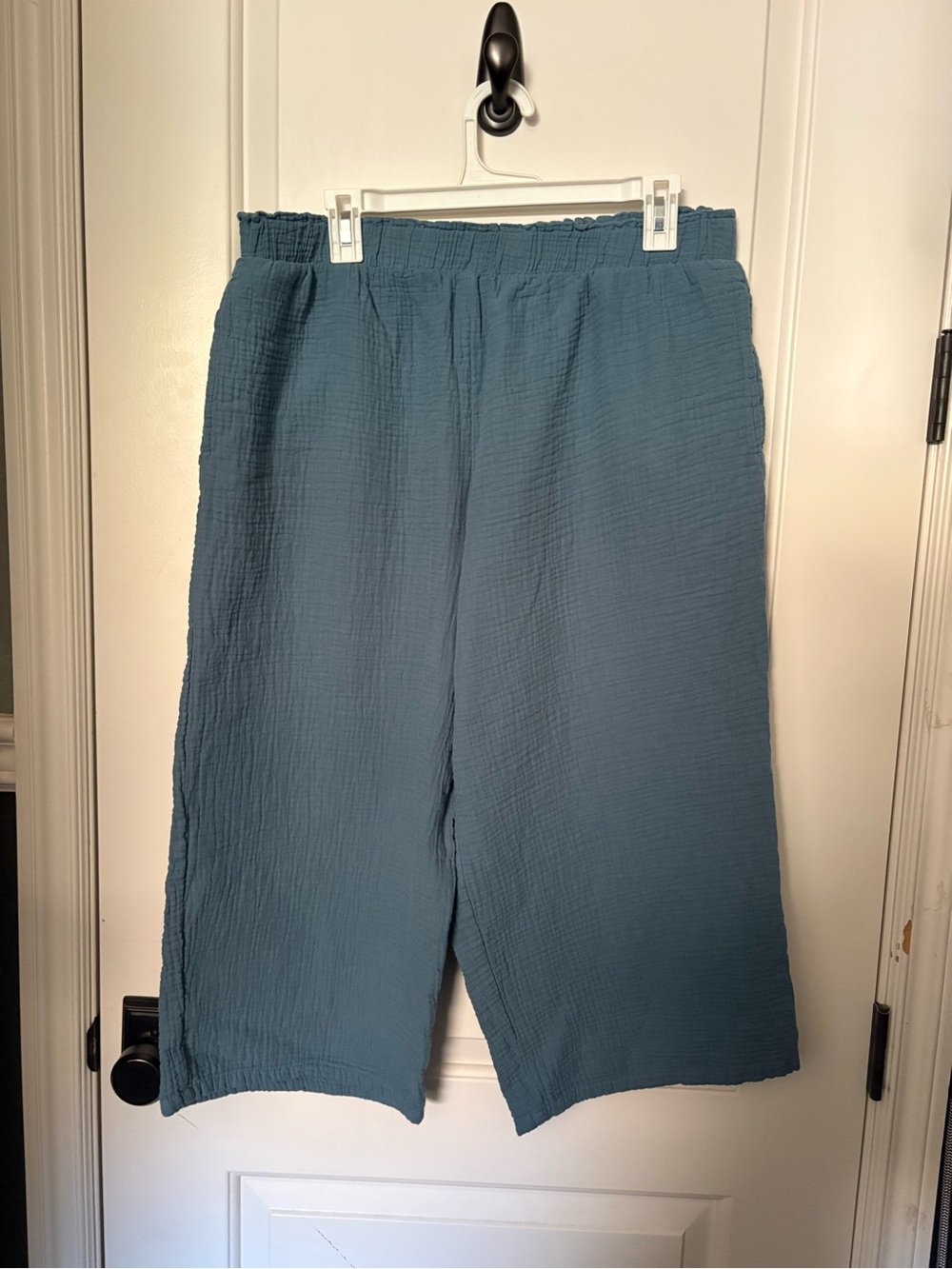 Jessica Simpson Teal Gauze Crop Ankle Pants
